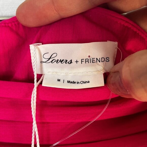 Lovers And Friends Dorinda Wide Leg Pant in Neon Pink High Waist Medium NWT - Picture 8 of 13